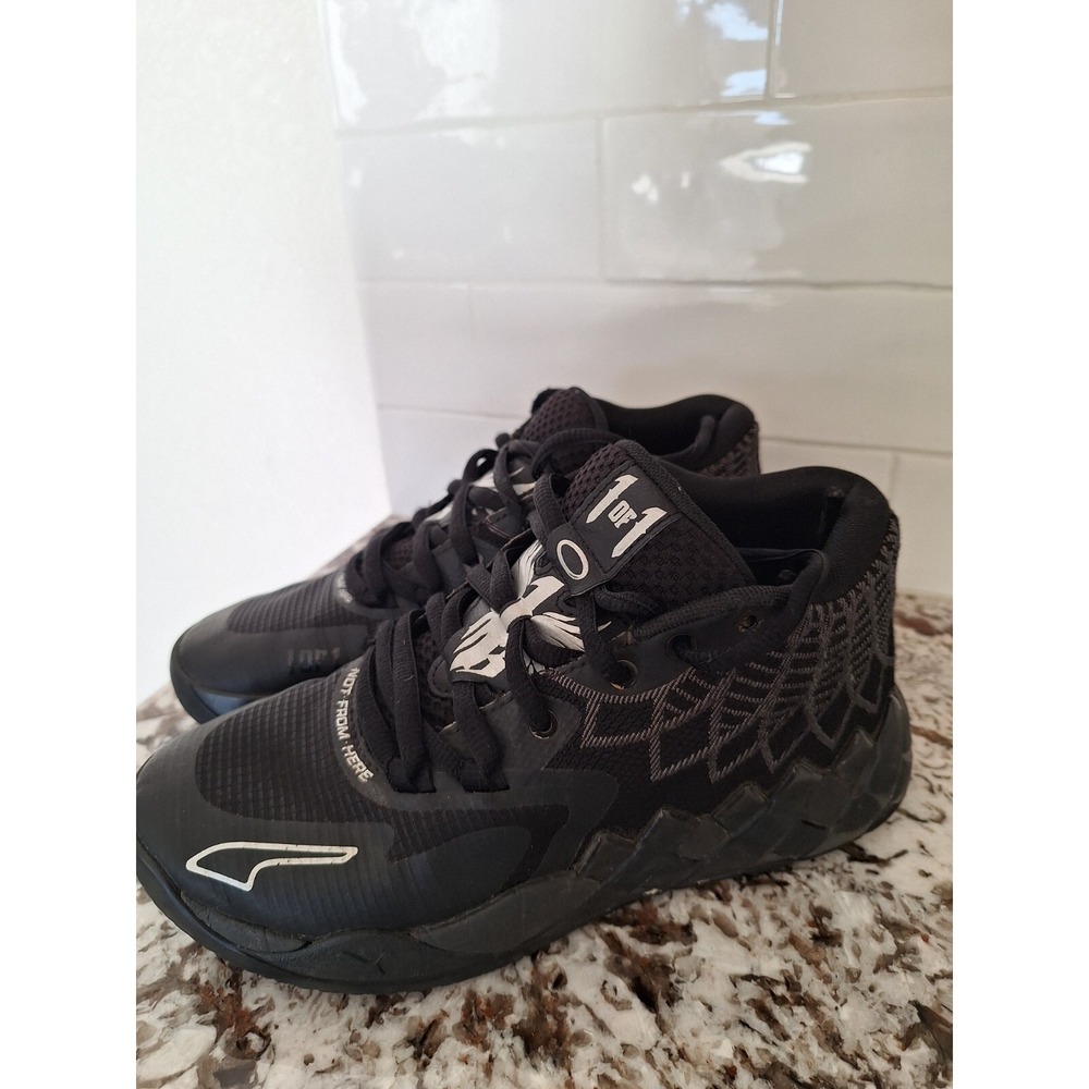 Puma M.E.L.O. Subject 01 Not From Here Basketball Sneakers Black, Size Boys‎ 5.5 - Picture 4 of 9